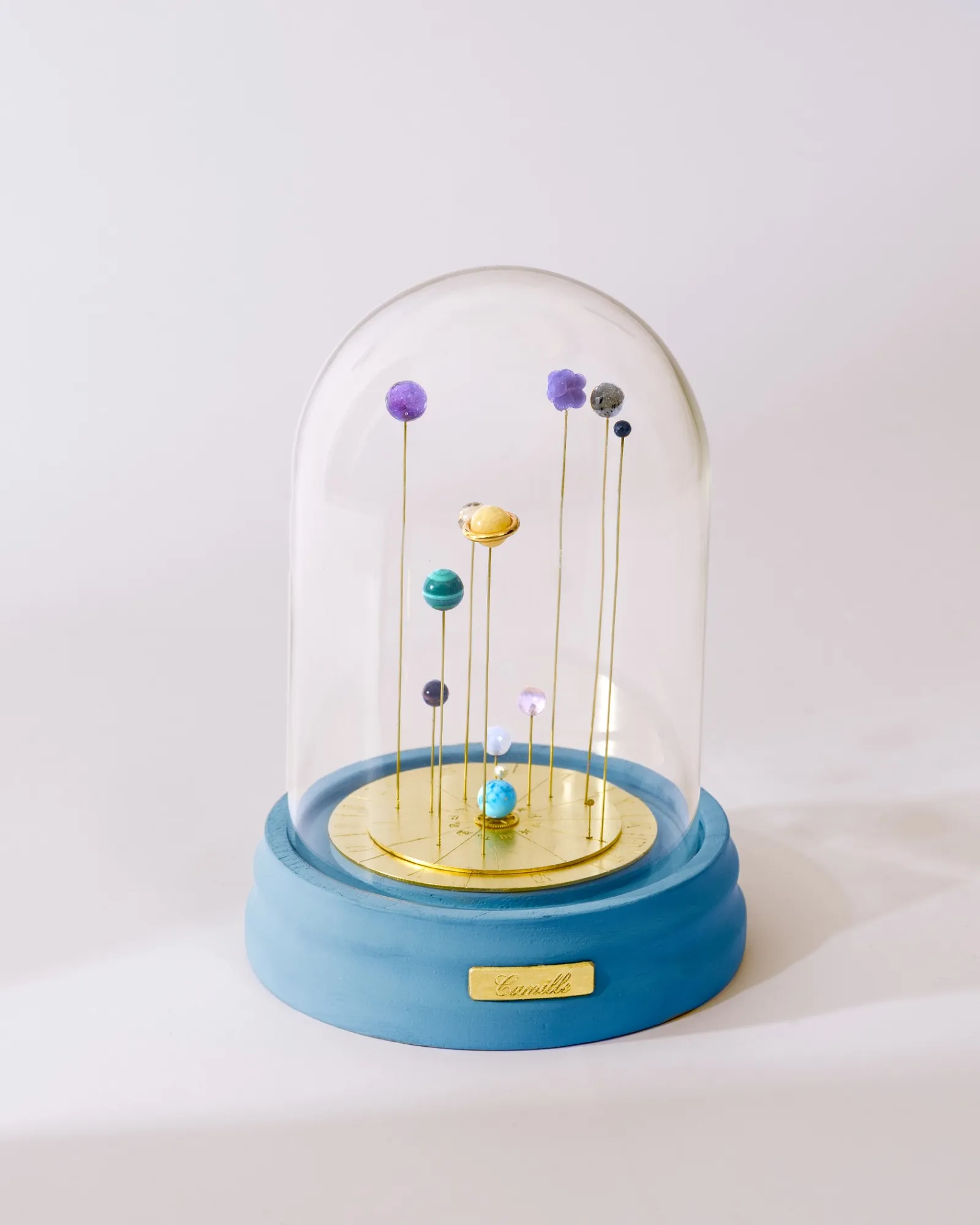 Sympan Enfant bleu avec carnet, œuvre personnalisée pour célébrer la naissance