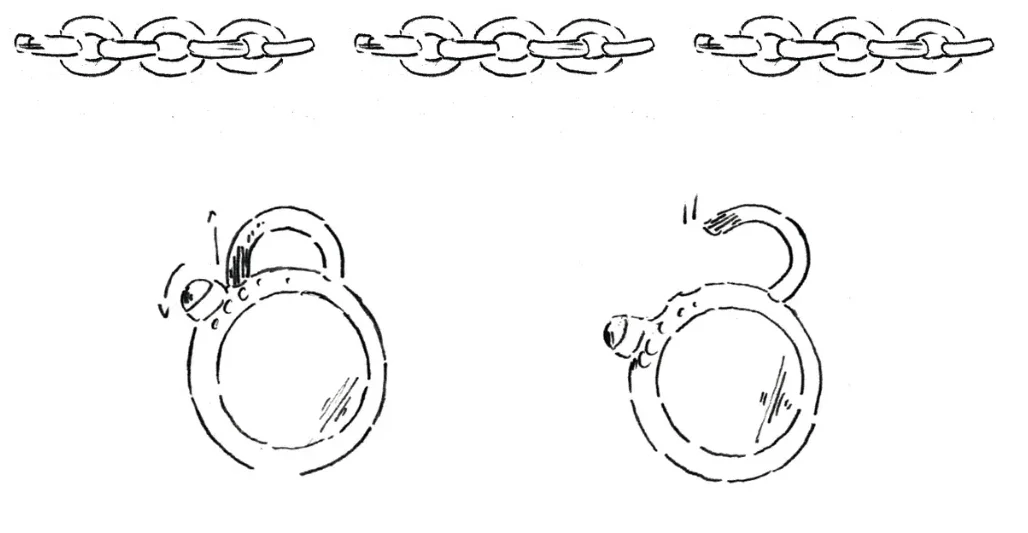 Illustration technique Sympan Moon des chaînes et fermoirs en joaillerie lunaire