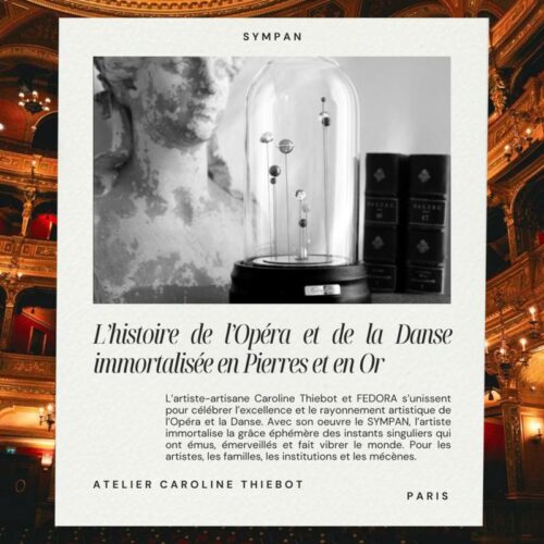 Sculpture SYMPAN collection Terpsichore pour l'Opéra, trophée de danse classique et partenariat FEDORA par Caroline Thiébot.
